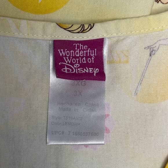 Wonderful World of Disney Tinkerbell Scrub Top Fairytales Do Come True Size 3X - Picture 5 of 5